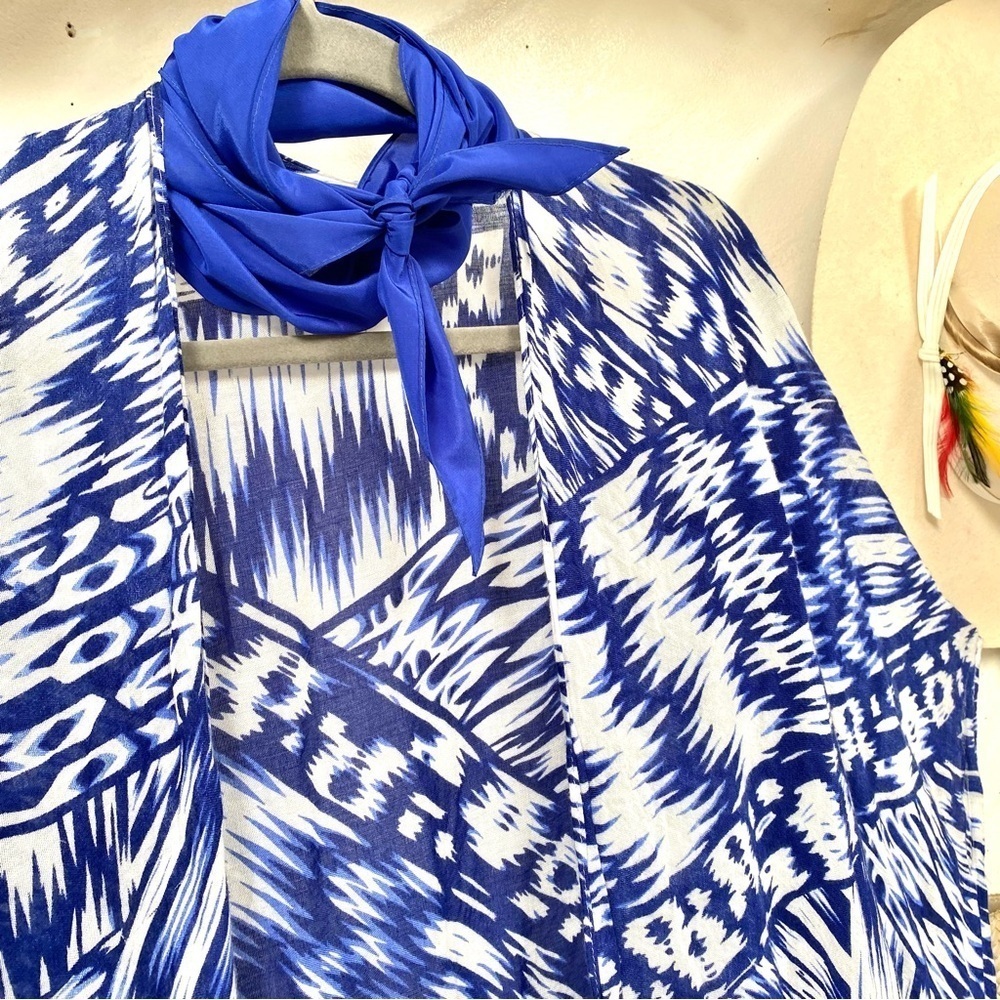 Silk scarf/neck wrap w beach resort vacay summer vibe